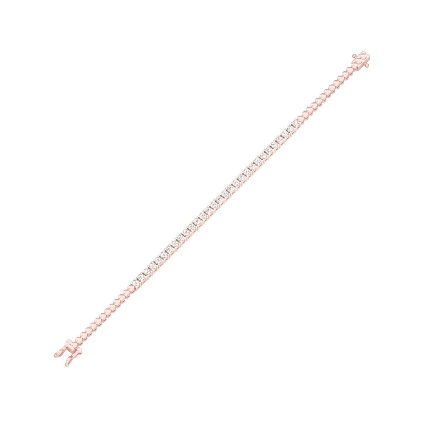 Not Owned But Claimed Diamond Tennis Bracelet 18 KT / Rose Gold