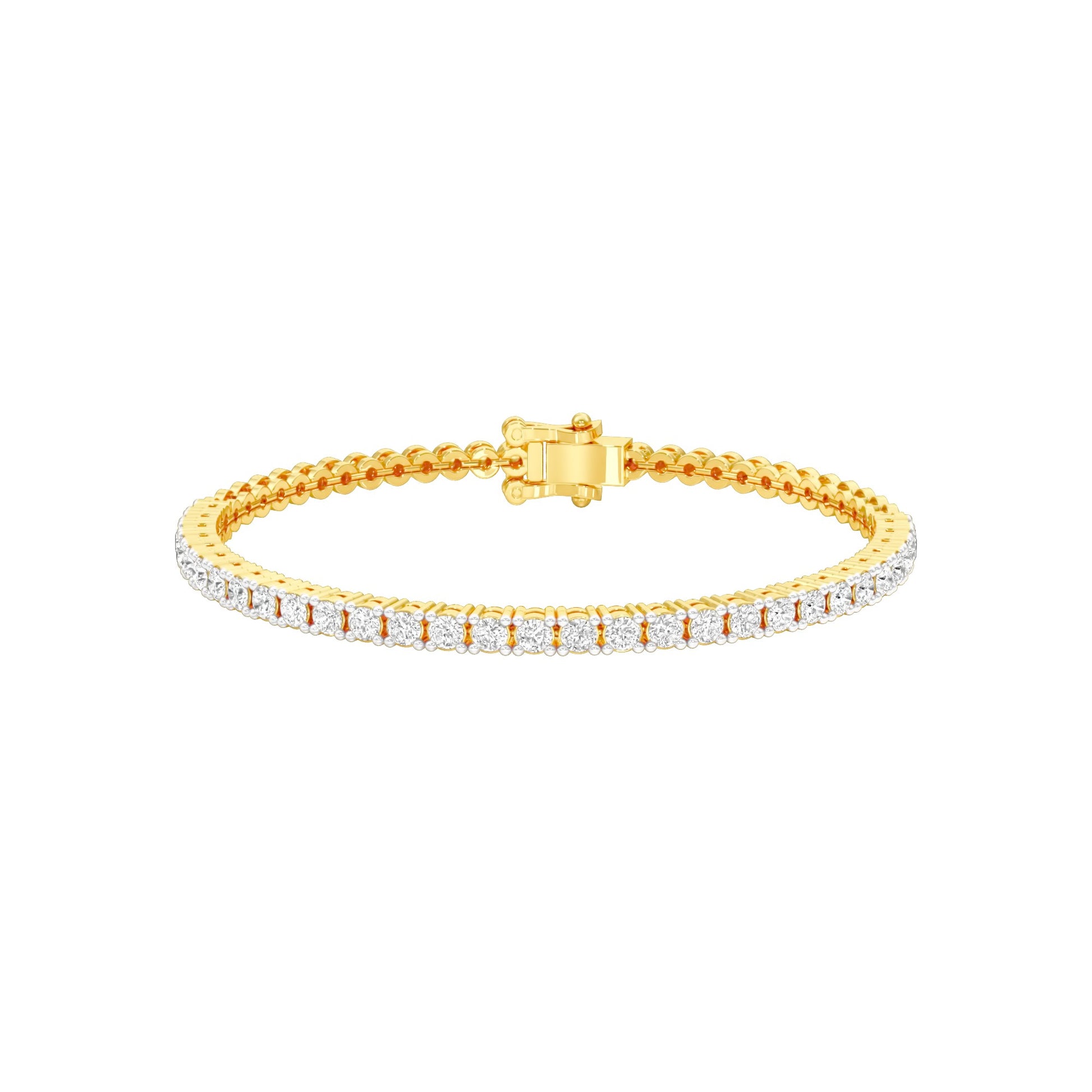 Not Owned But Claimed Diamond Tennis Bracelet 18 KT / Yellow Gold