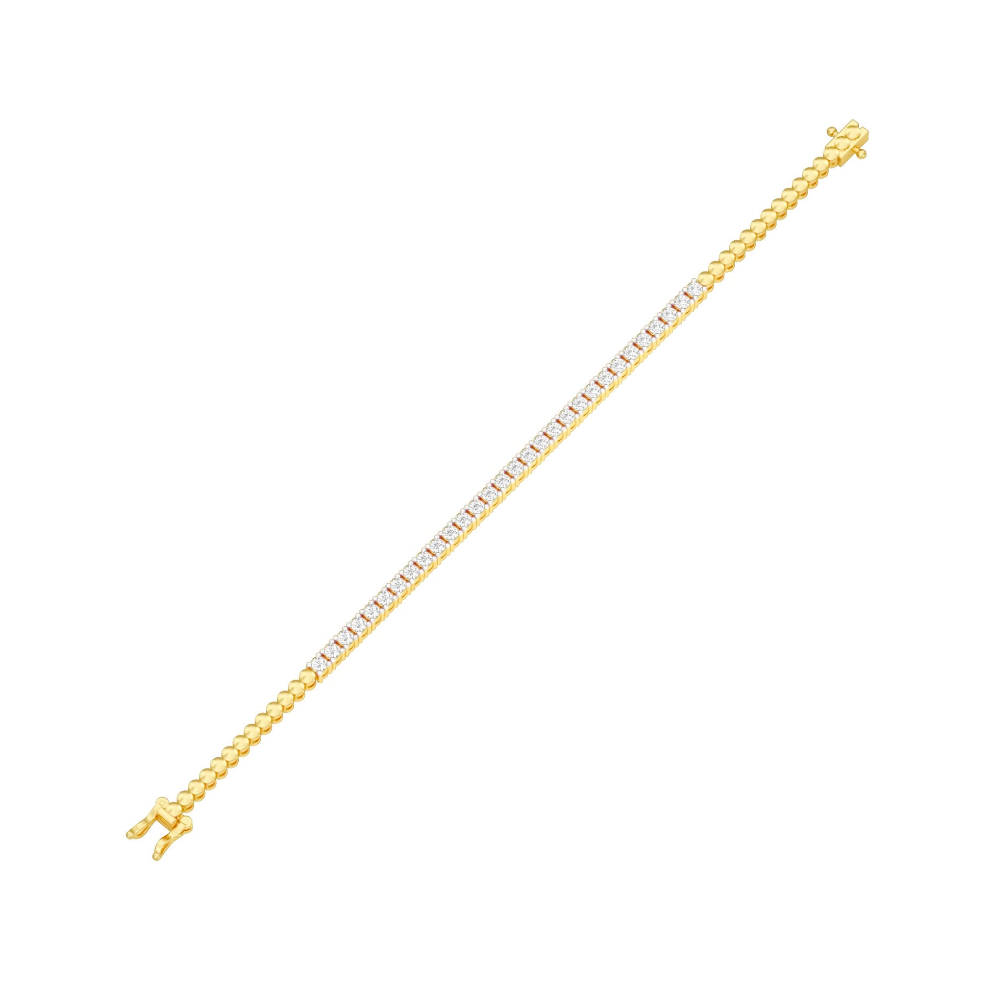 Not Owned But Claimed Diamond Tennis Bracelet 18 KT / Yellow Gold