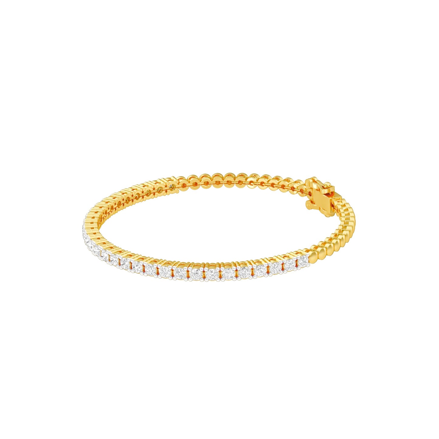 Not Owned But Claimed Diamond Tennis Bracelet 18 KT / Yellow Gold