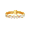 Aligned Rows Diamond Kada Bracelet 18 KT / Yellow Gold