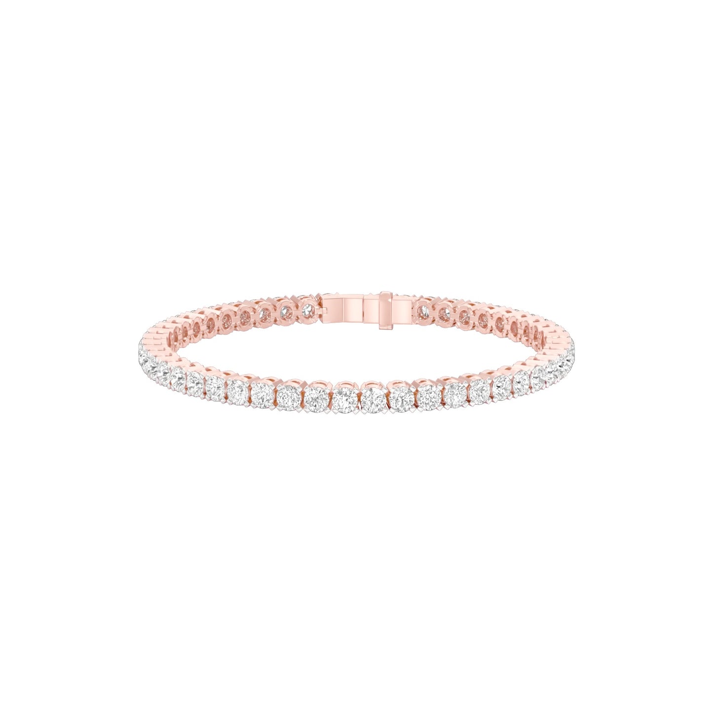Facet Line Diamond Tennis Bracelet 18 KT / Rose Gold