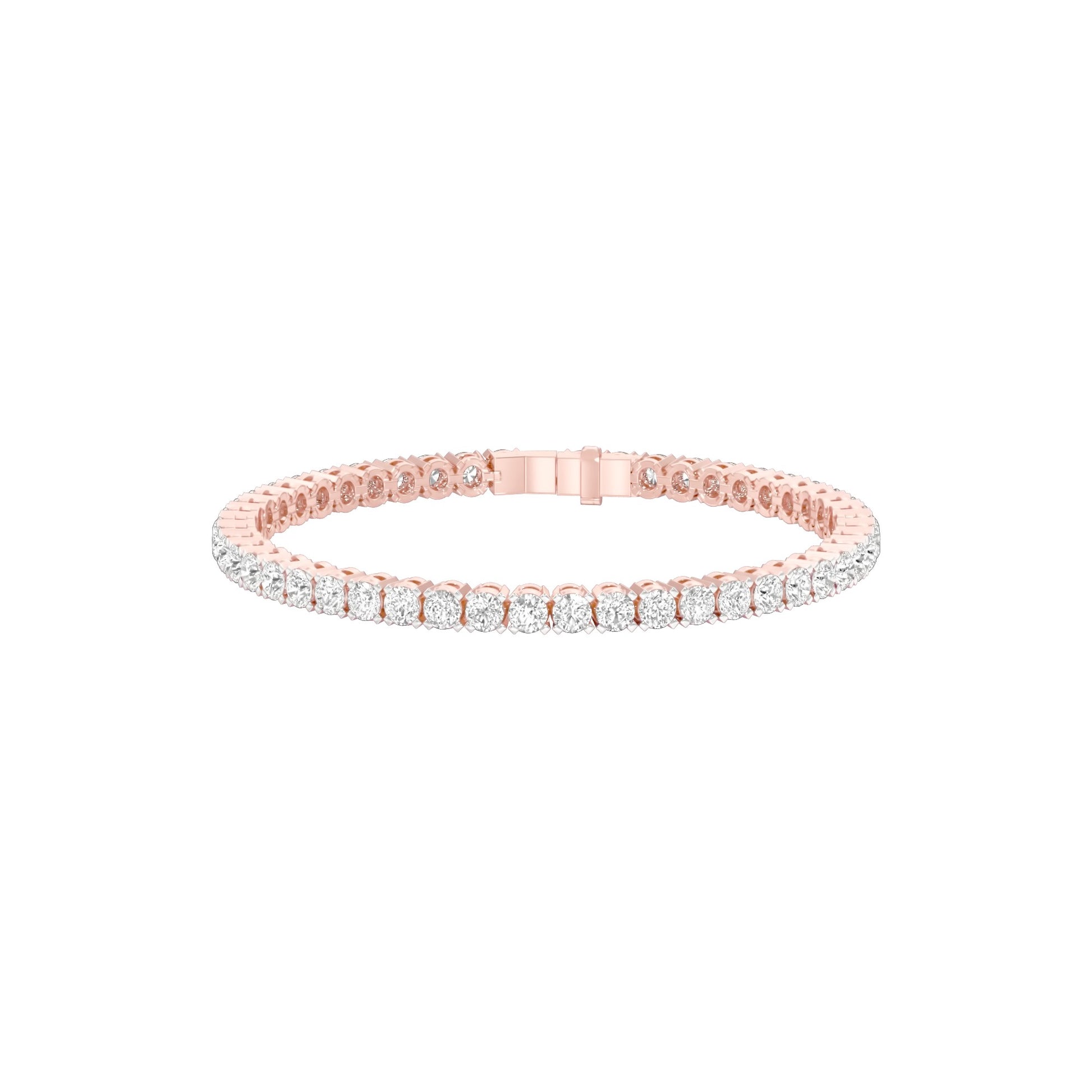 Facet Line Diamond Tennis Bracelet 18 KT / Rose Gold