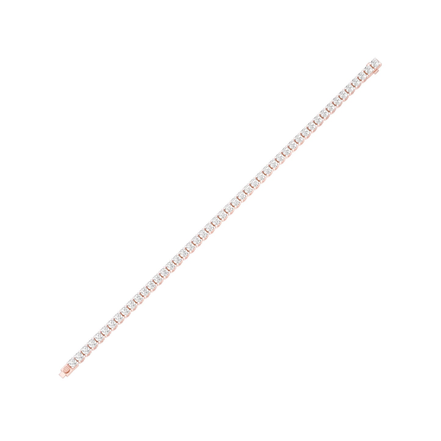 Facet Line Diamond Tennis Bracelet 18 KT / Rose Gold
