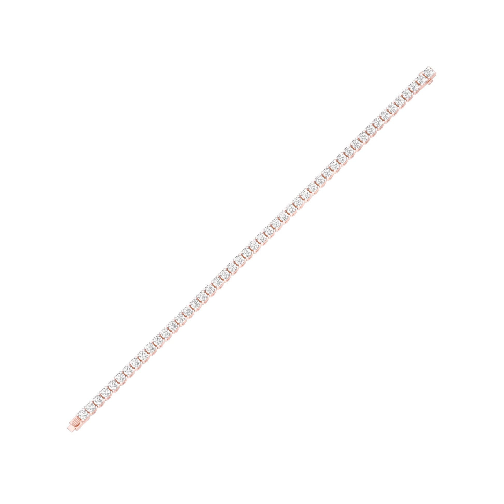 Facet Line Diamond Tennis Bracelet 18 KT / Rose Gold