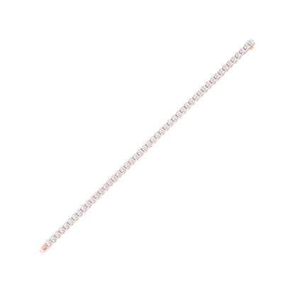 Facet Line Diamond Tennis Bracelet 18 KT / Rose Gold