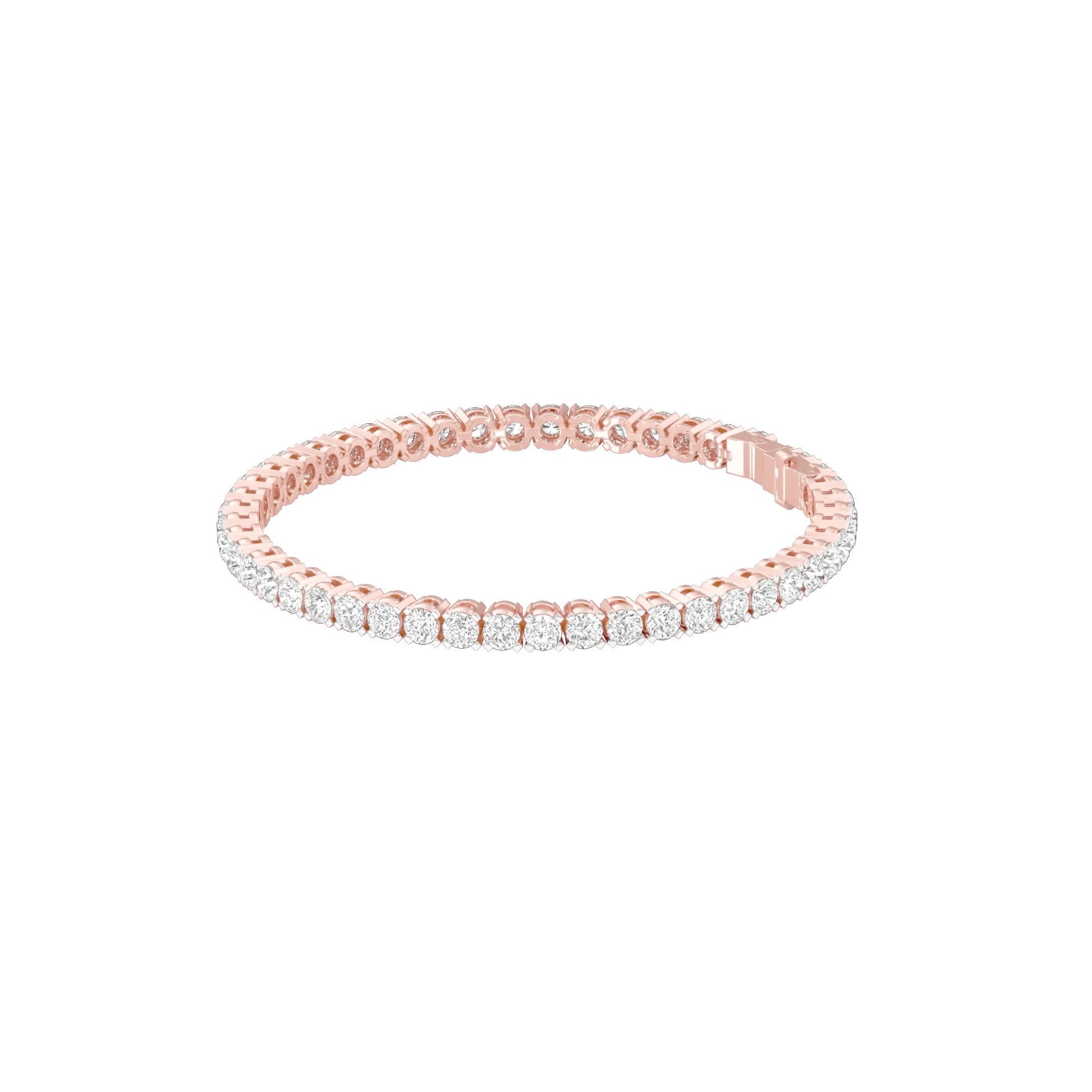 Facet Line Diamond Tennis Bracelet 18 KT / Rose Gold