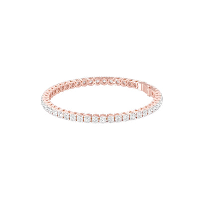 Facet Line Diamond Tennis Bracelet 18 KT / Rose Gold