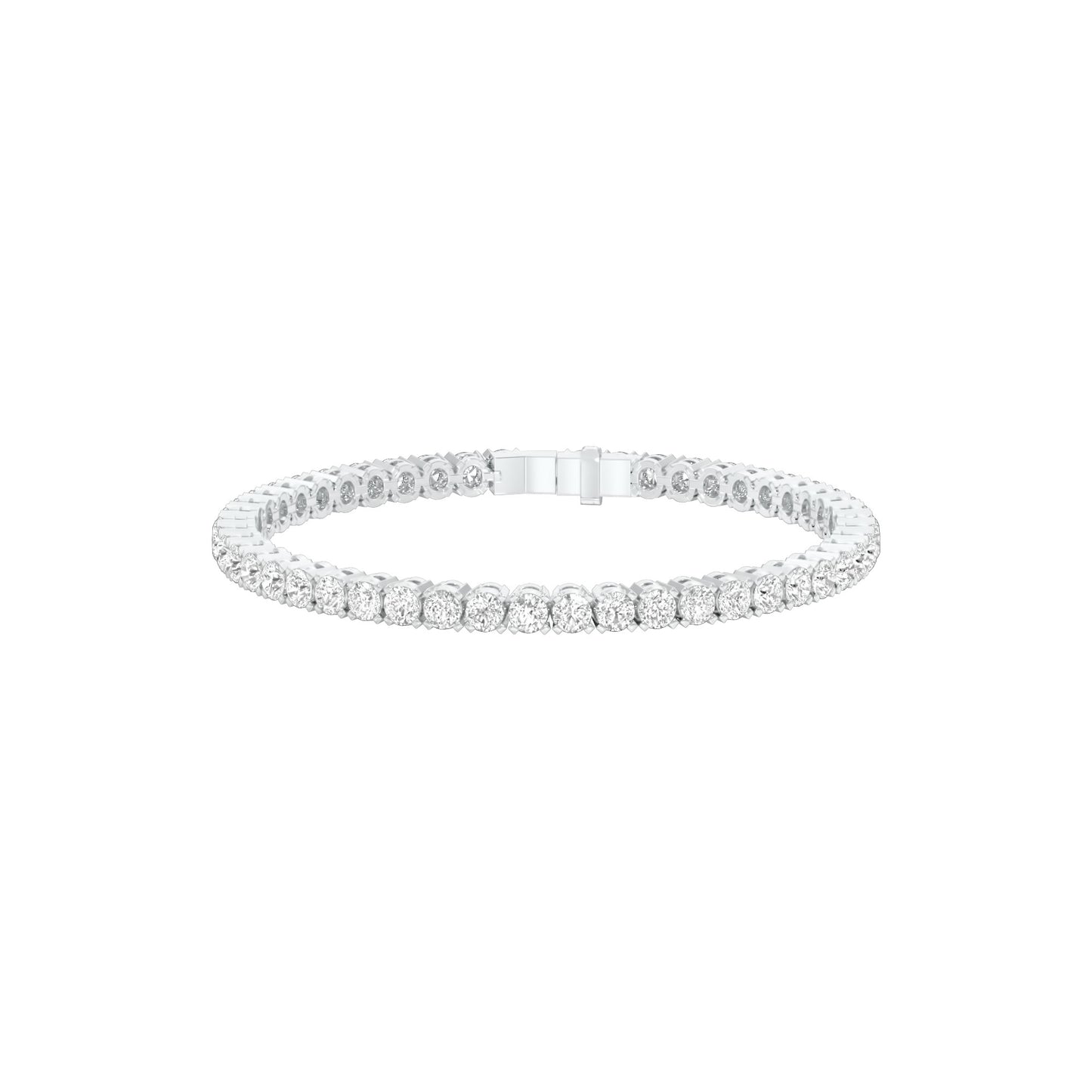 Facet Line Diamond Tennis Bracelet 18 KT / White Gold