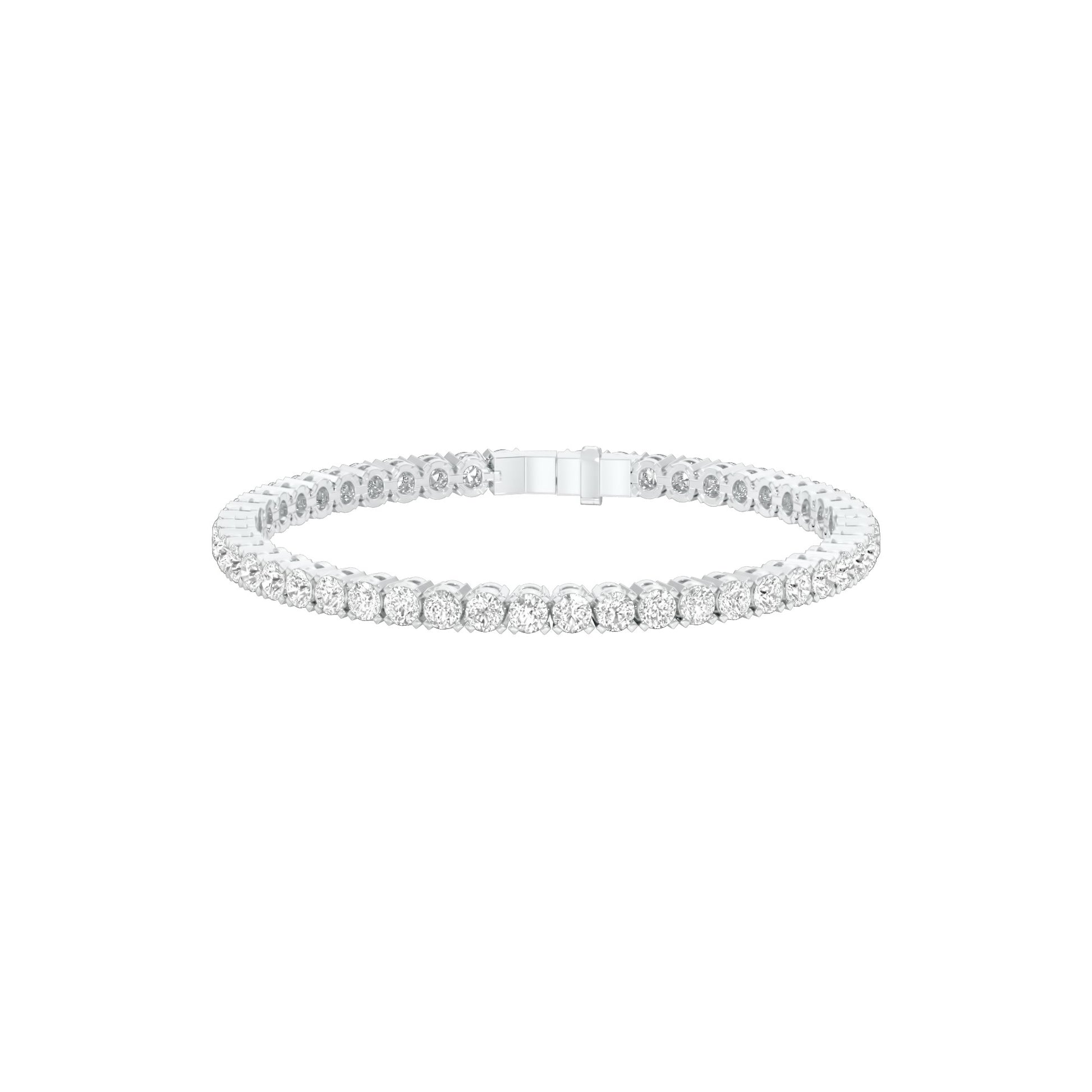 Facet Line Diamond Tennis Bracelet 18 KT / White Gold