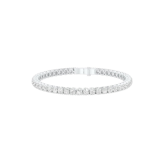 Facet Line Diamond Tennis Bracelet 18 KT / White Gold