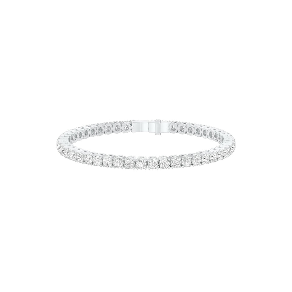 Facet Line Diamond Tennis Bracelet 18 KT / White Gold