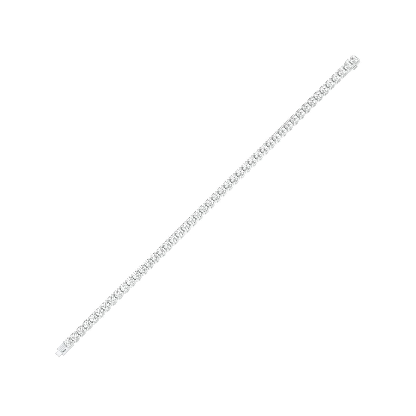 Facet Line Diamond Tennis Bracelet 18 KT / White Gold