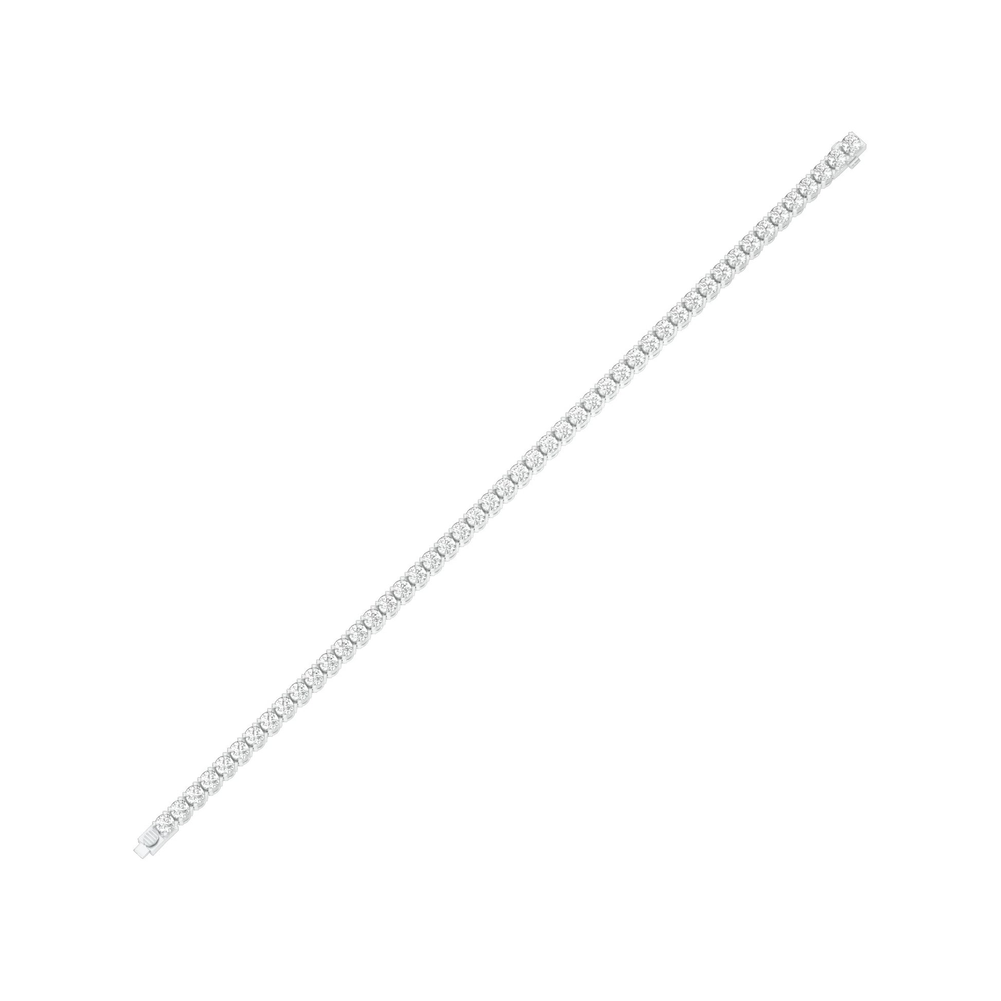 Facet Line Diamond Tennis Bracelet 18 KT / White Gold
