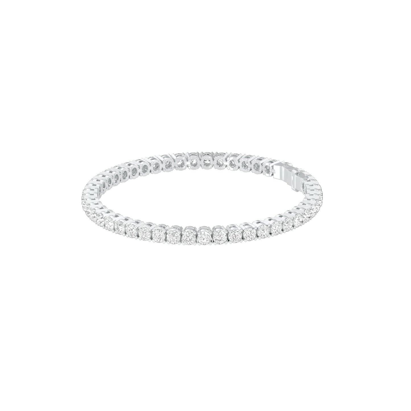 Facet Line Diamond Tennis Bracelet 18 KT / White Gold