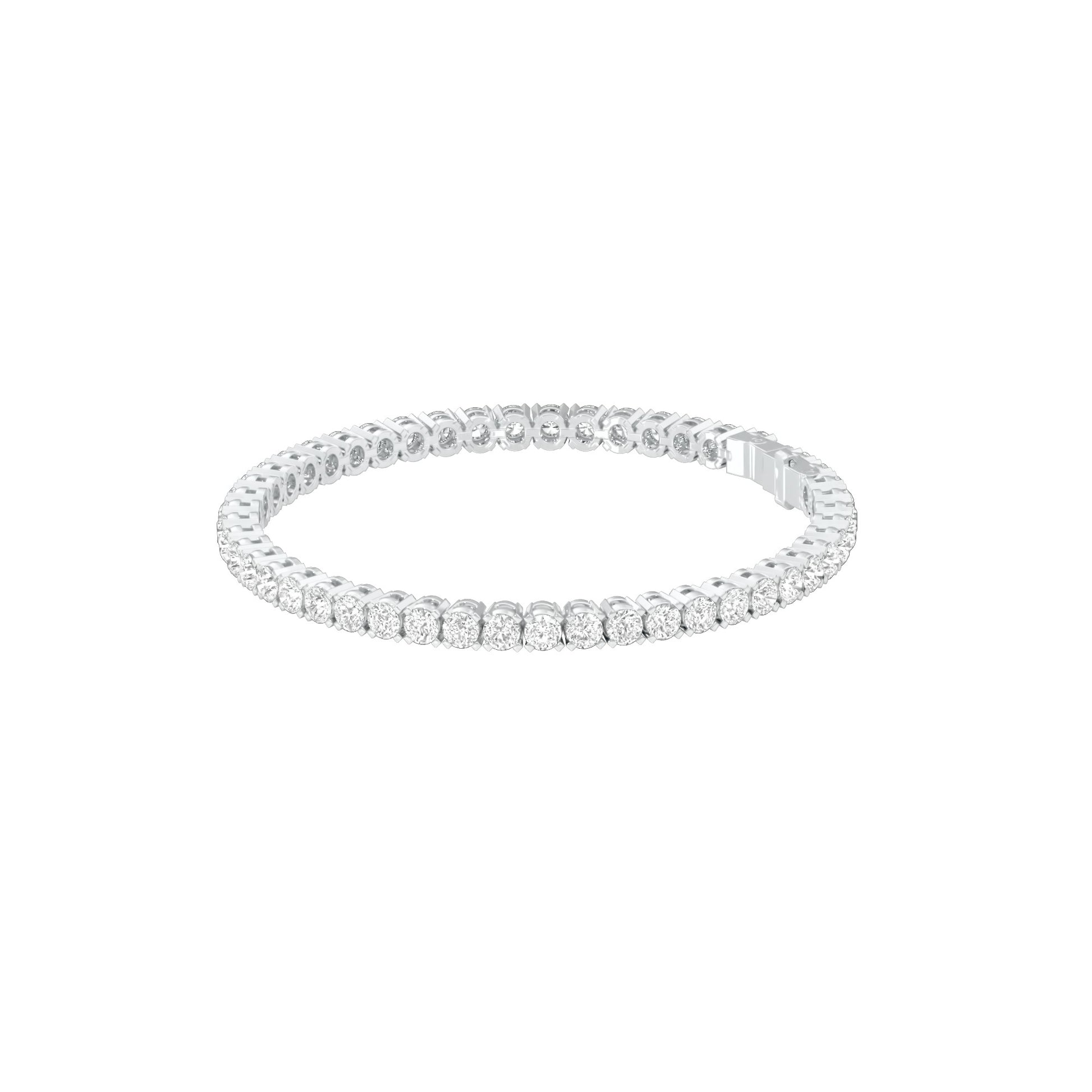 Facet Line Diamond Tennis Bracelet 18 KT / White Gold