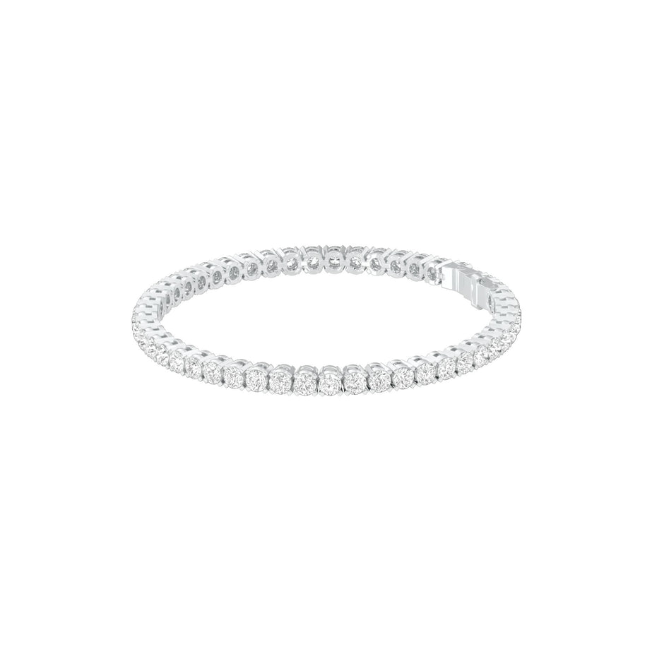 Facet Line Diamond Tennis Bracelet 18 KT / White Gold