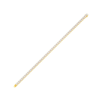 Facet Line Diamond Tennis Bracelet 18 KT / Yellow Gold