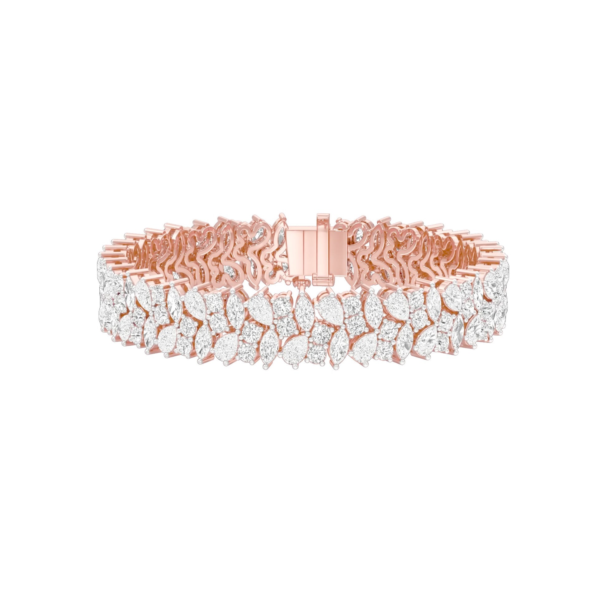The Regal Bunch Diamond Tennis Bracelet 18 KT / Rose Gold