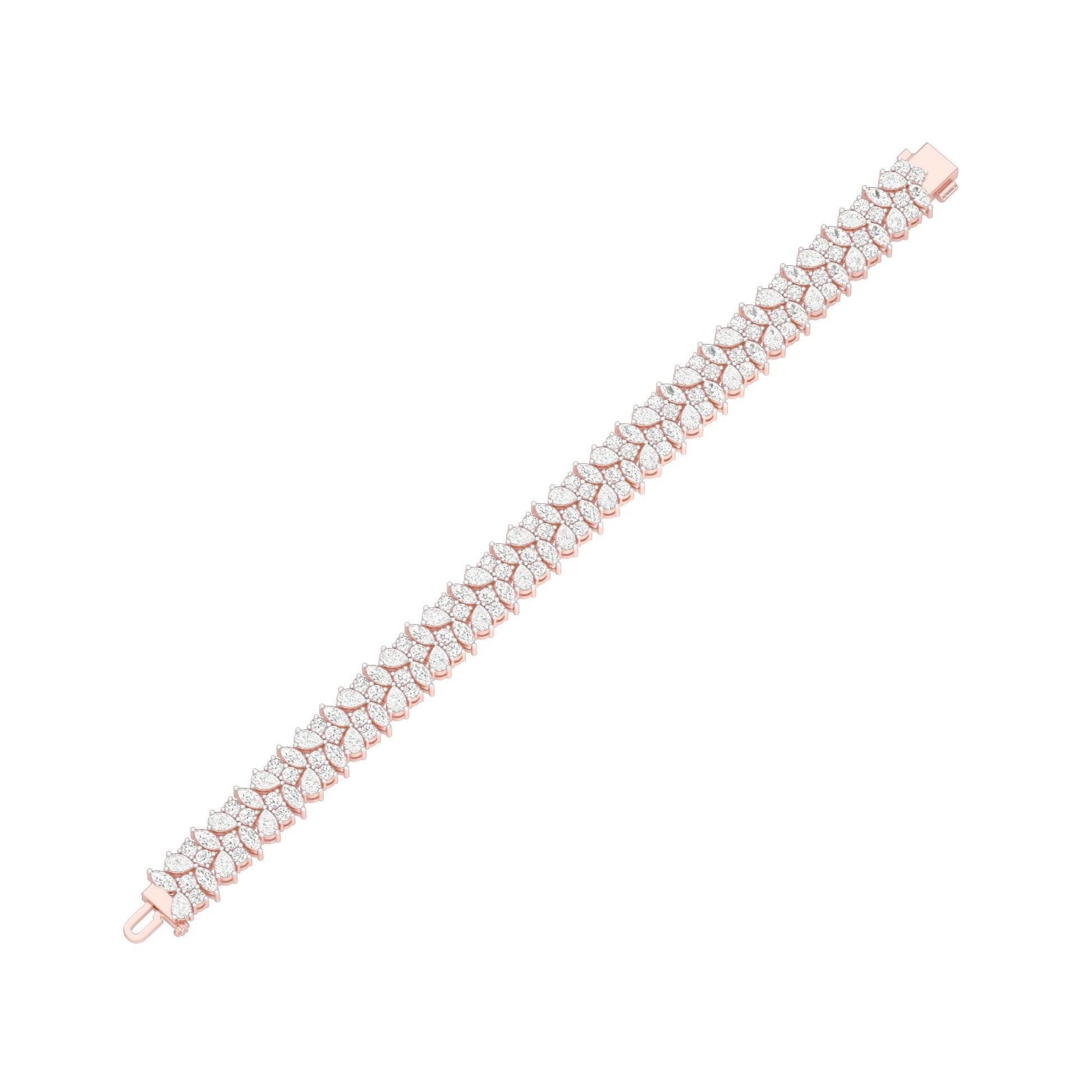 The Regal Bunch Diamond Tennis Bracelet 18 KT / Rose Gold