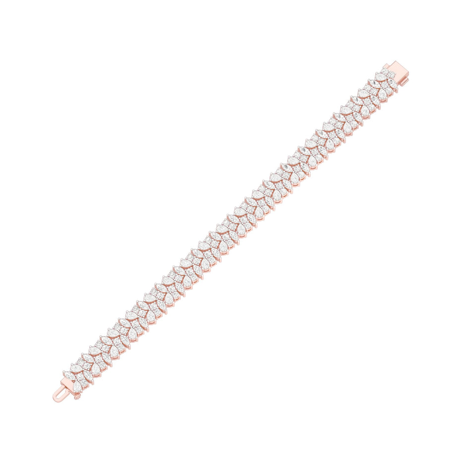 The Regal Bunch Diamond Tennis Bracelet 18 KT / Rose Gold