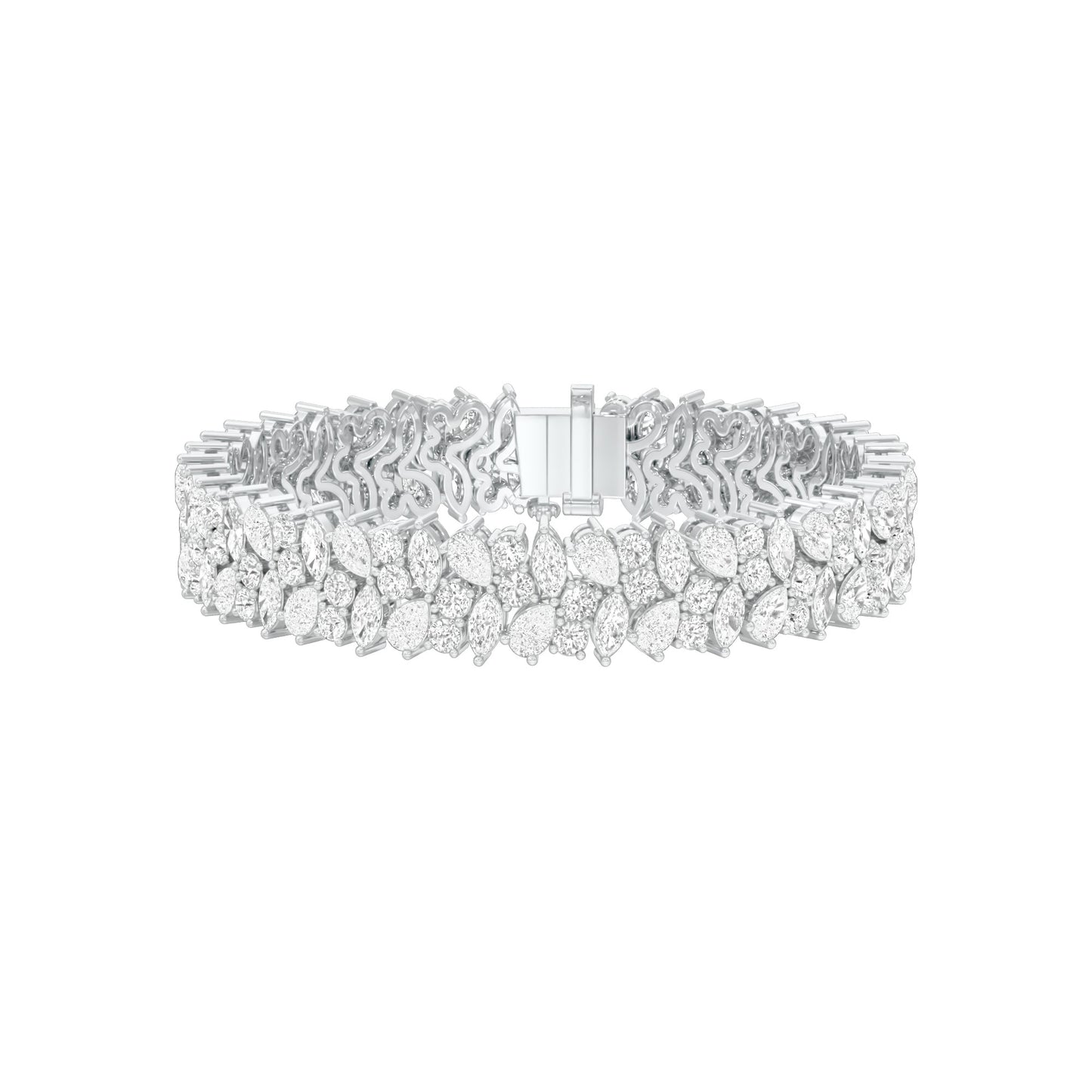 The Regal Bunch Diamond Tennis Bracelet 18 KT / White Gold
