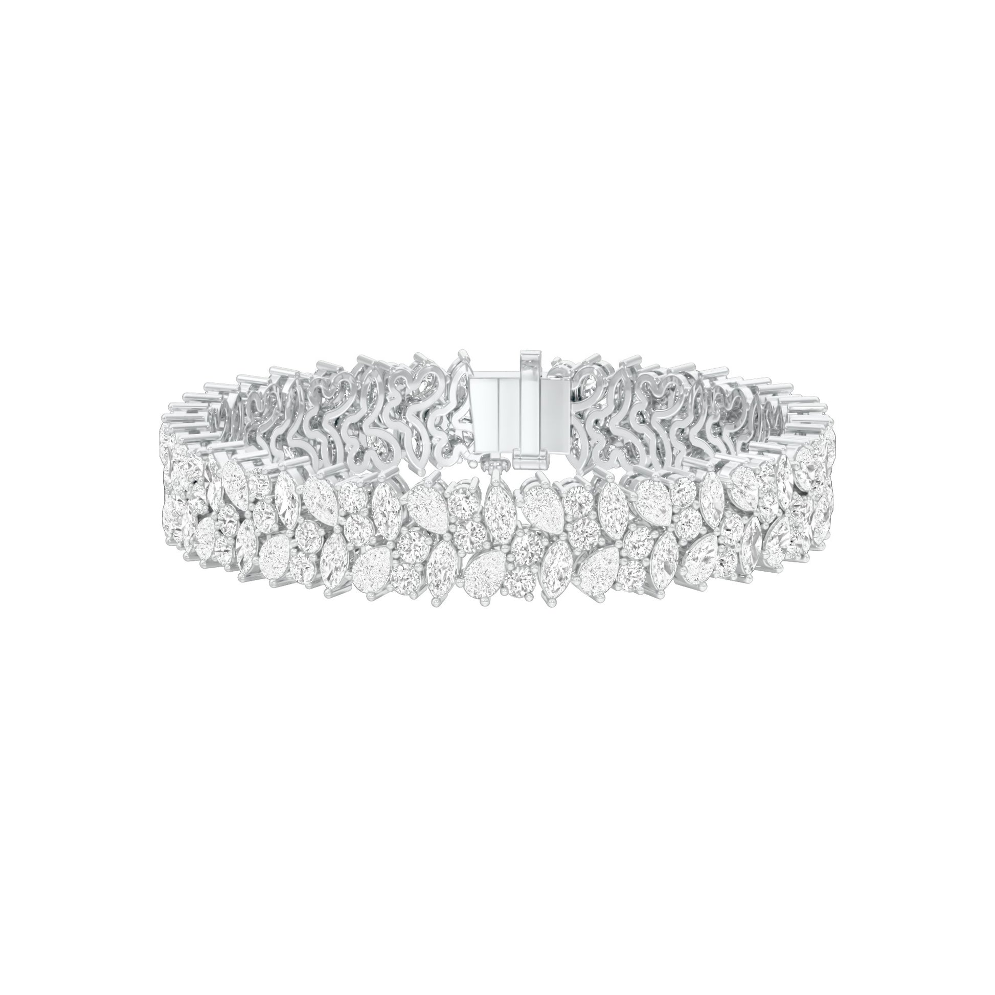 The Regal Bunch Diamond Tennis Bracelet 18 KT / White Gold
