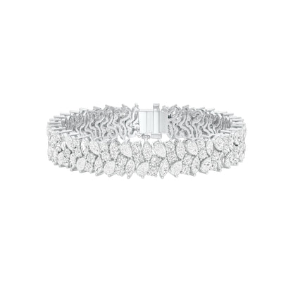 The Regal Bunch Diamond Tennis Bracelet 18 KT / White Gold