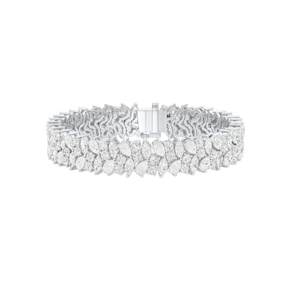 The Regal Bunch Diamond Tennis Bracelet 18 KT / White Gold