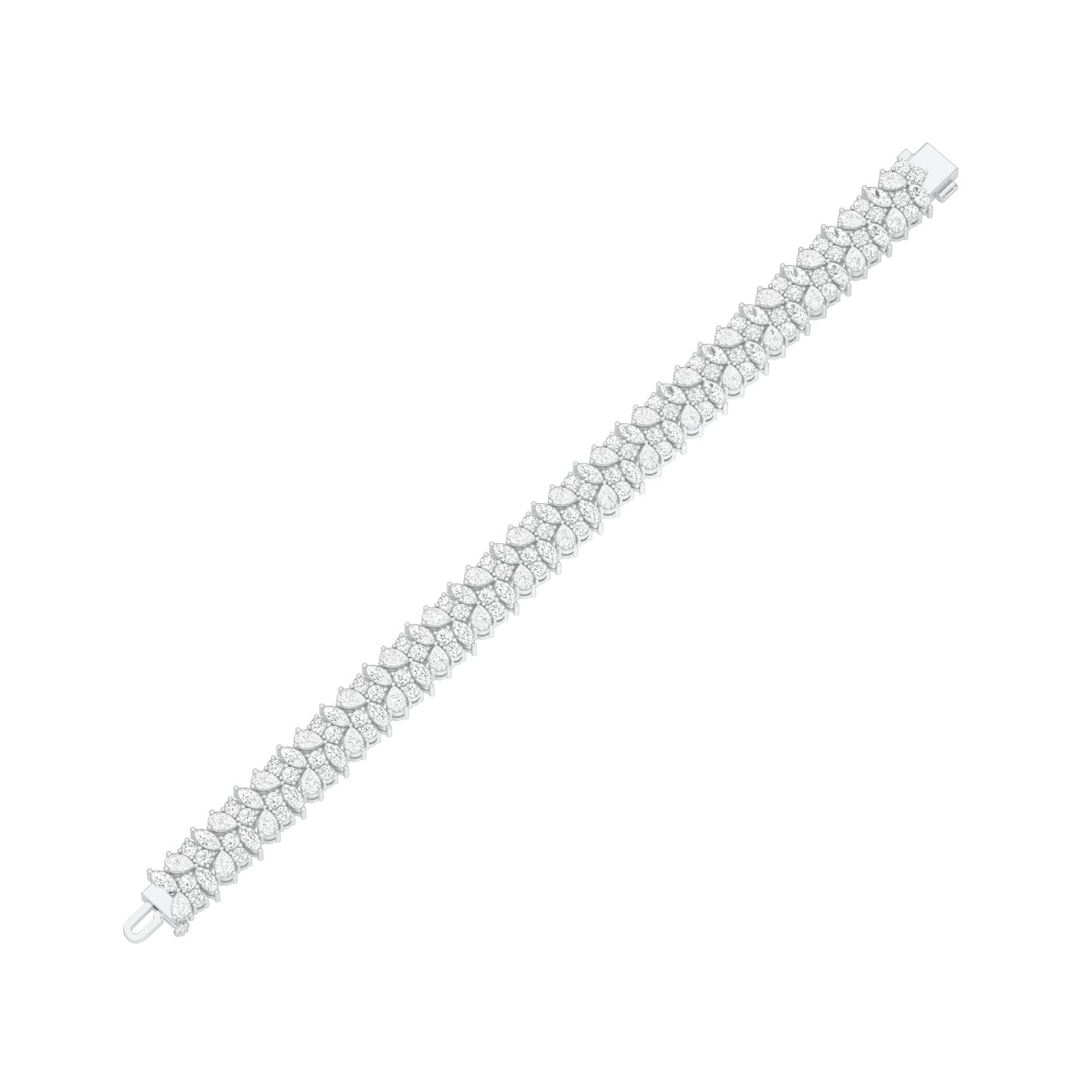 The Regal Bunch Diamond Tennis Bracelet 18 KT / White Gold