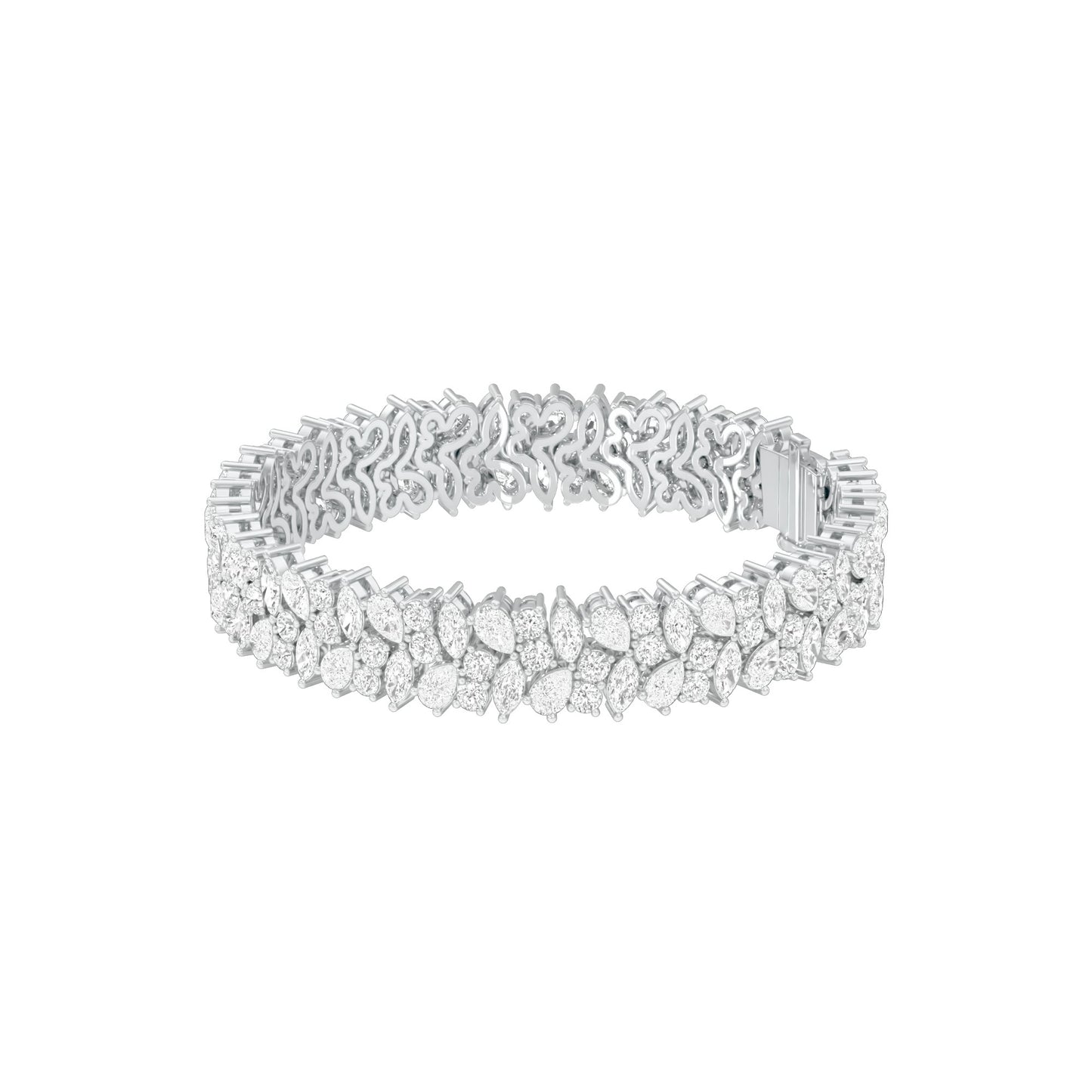 The Regal Bunch Diamond Tennis Bracelet 18 KT / White Gold