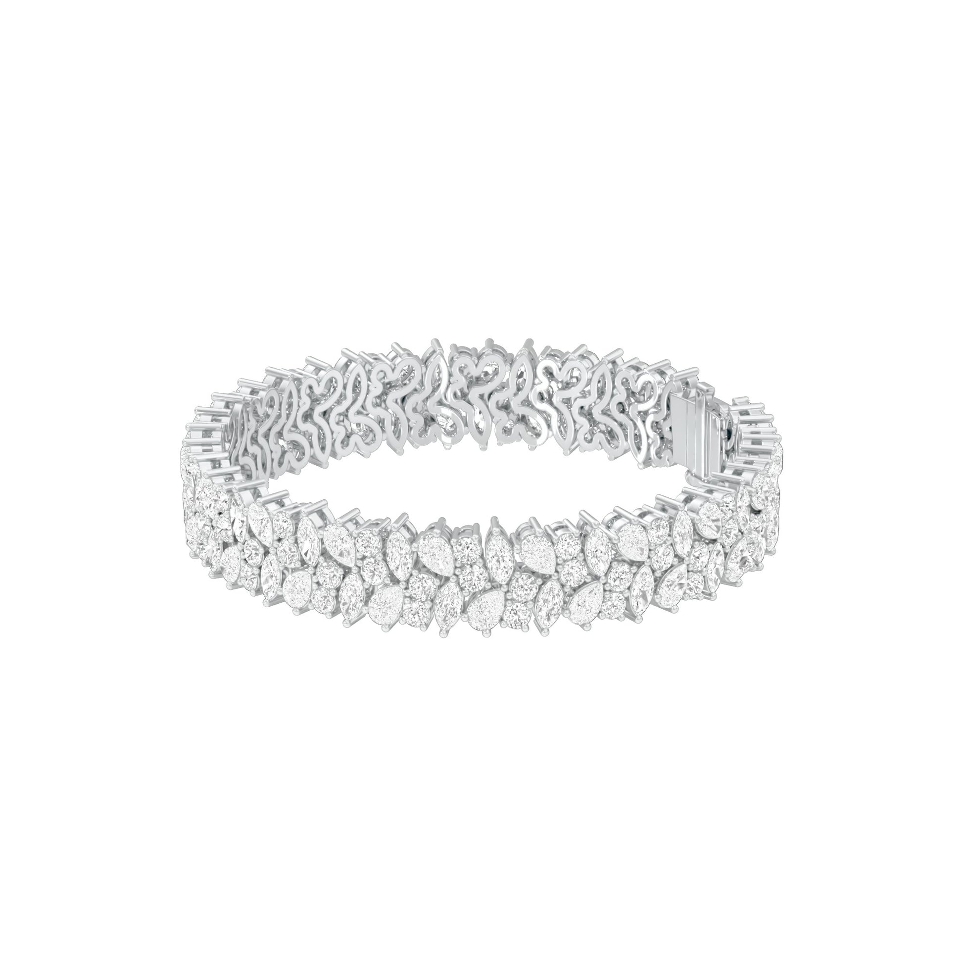 The Regal Bunch Diamond Tennis Bracelet 18 KT / White Gold