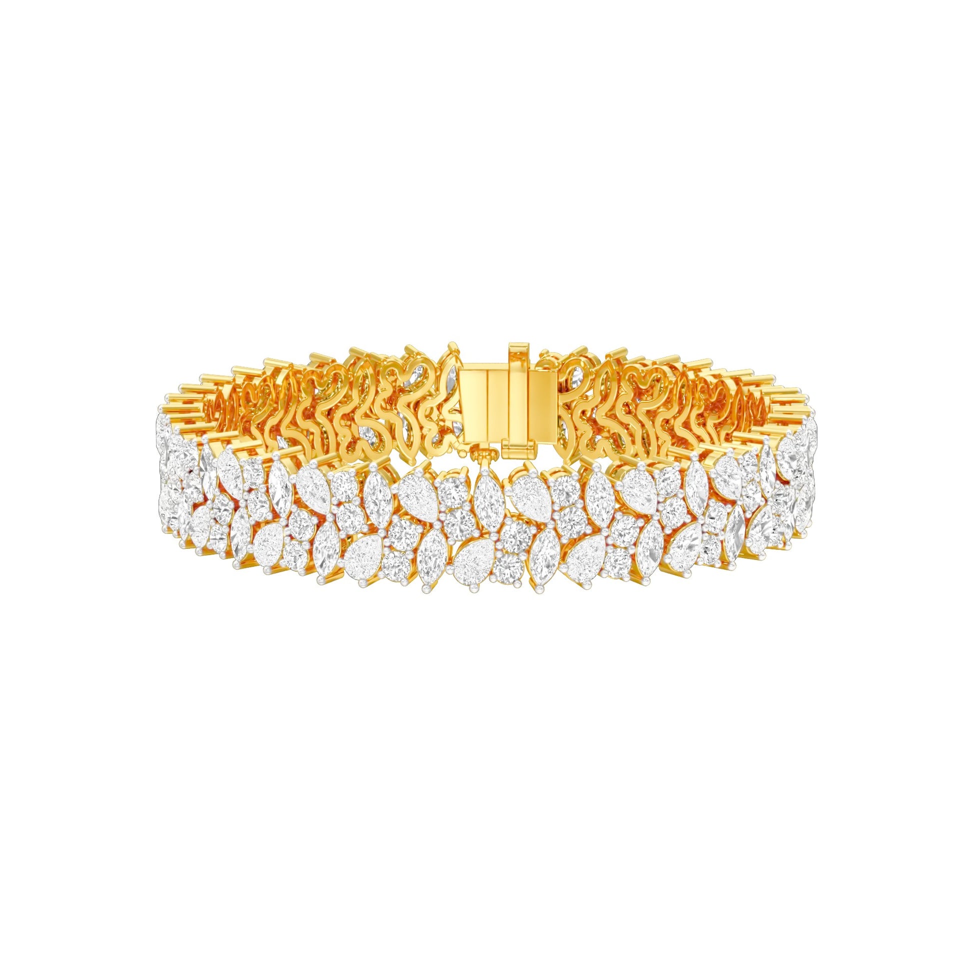 The Regal Bunch Diamond Tennis Bracelet 18 KT / Yellow Gold