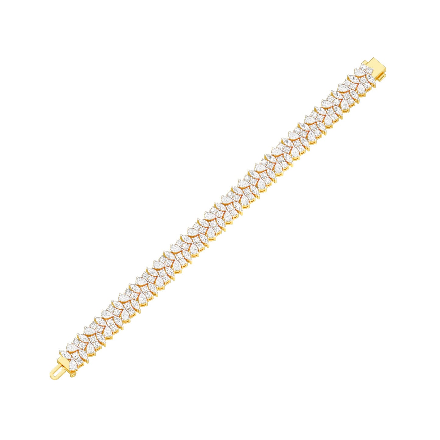 The Regal Bunch Diamond Tennis Bracelet 18 KT / Yellow Gold