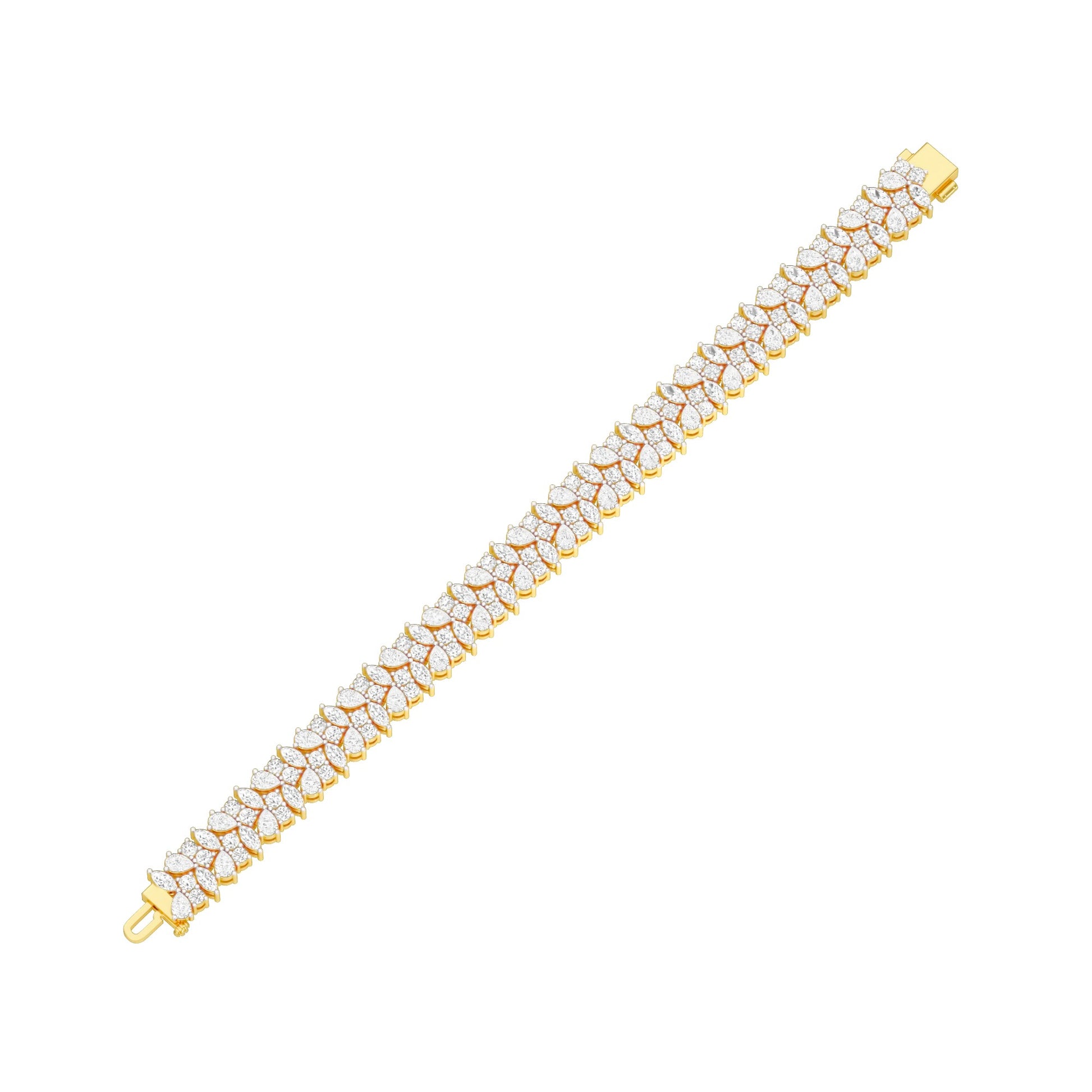 The Regal Bunch Diamond Tennis Bracelet 18 KT / Yellow Gold