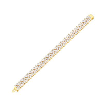 The Regal Bunch Diamond Tennis Bracelet 18 KT / Yellow Gold
