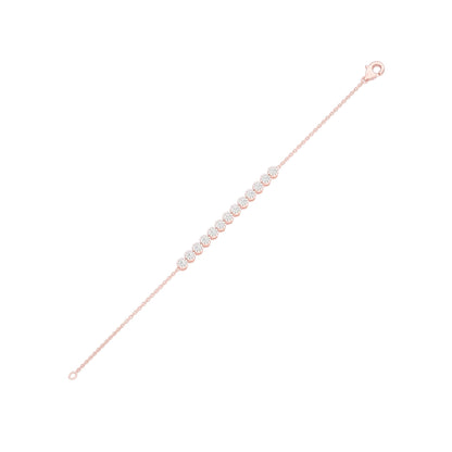 Power Poured Diamond Chain Bracelet 18 KT / Rose Gold