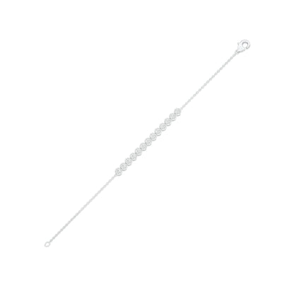 Power Poured Diamond Chain Bracelet 18 KT / White Gold