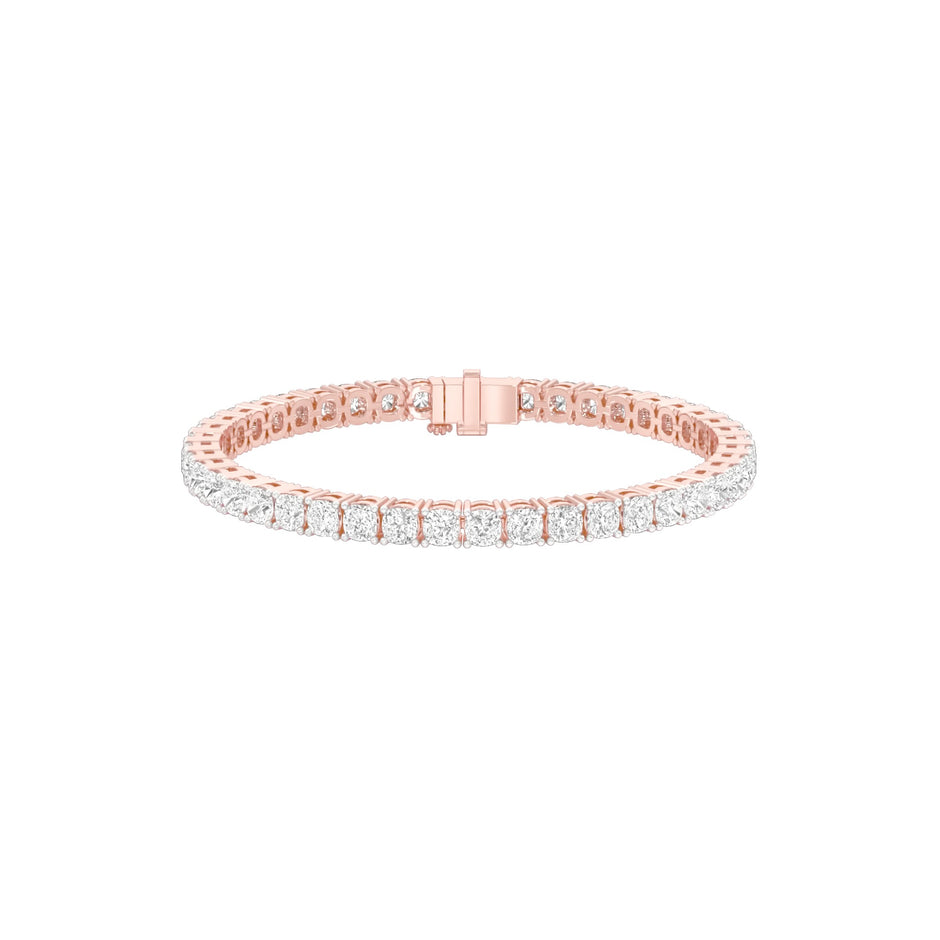 Lines of Precision Diamond Tennis Bracelet 18 KT / Rose Gold