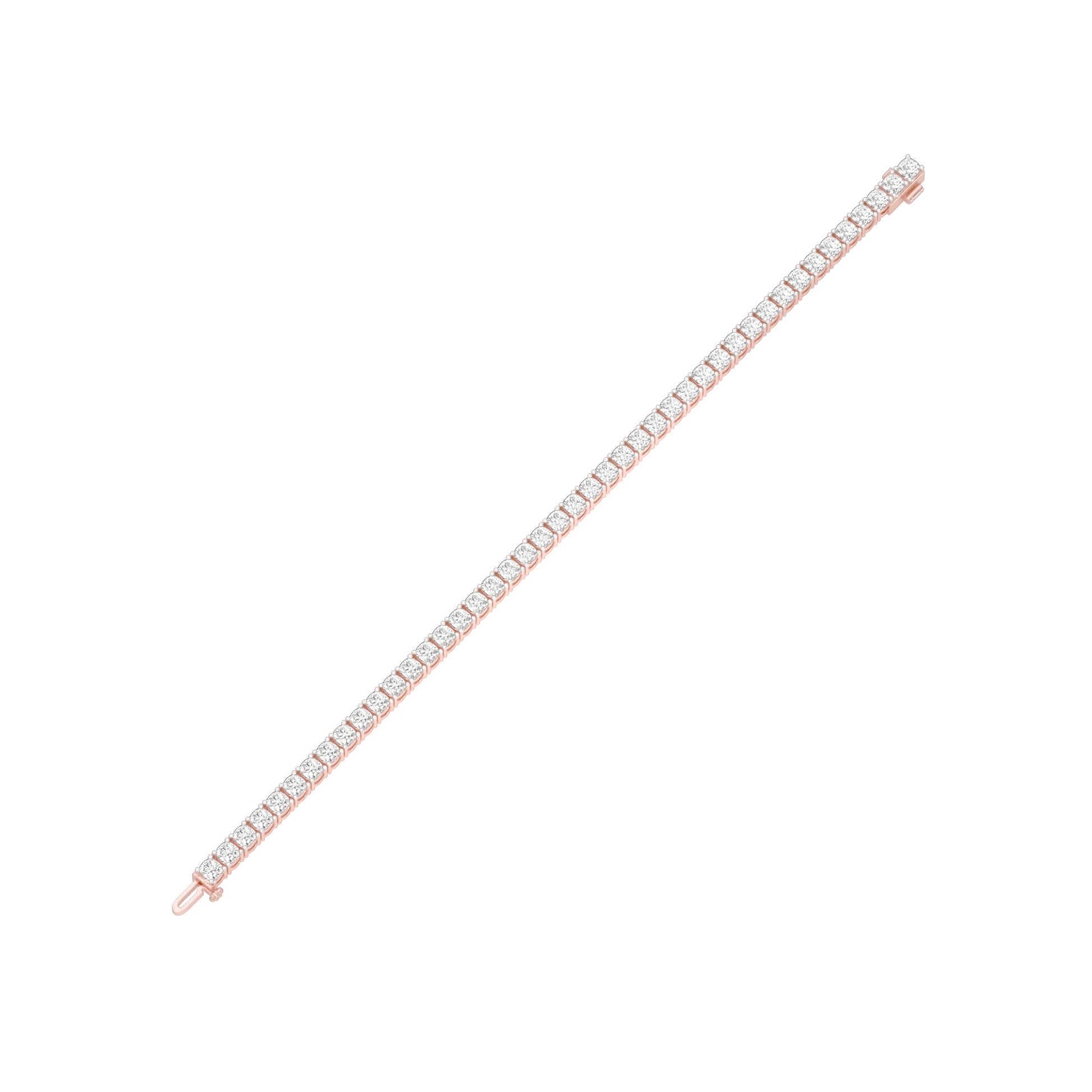 Lines of Precision Diamond Tennis Bracelet 18 KT / Rose Gold