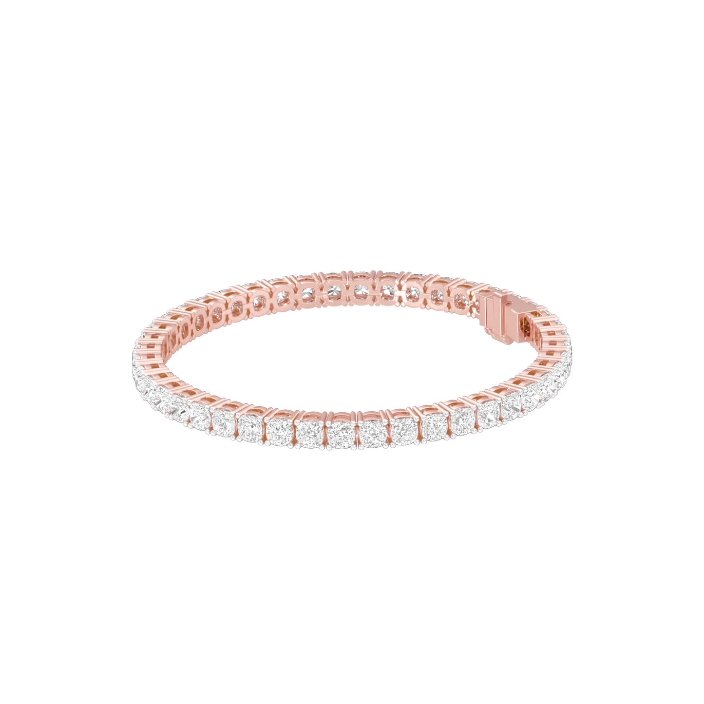 Lines of Precision Diamond Tennis Bracelet 18 KT / Rose Gold