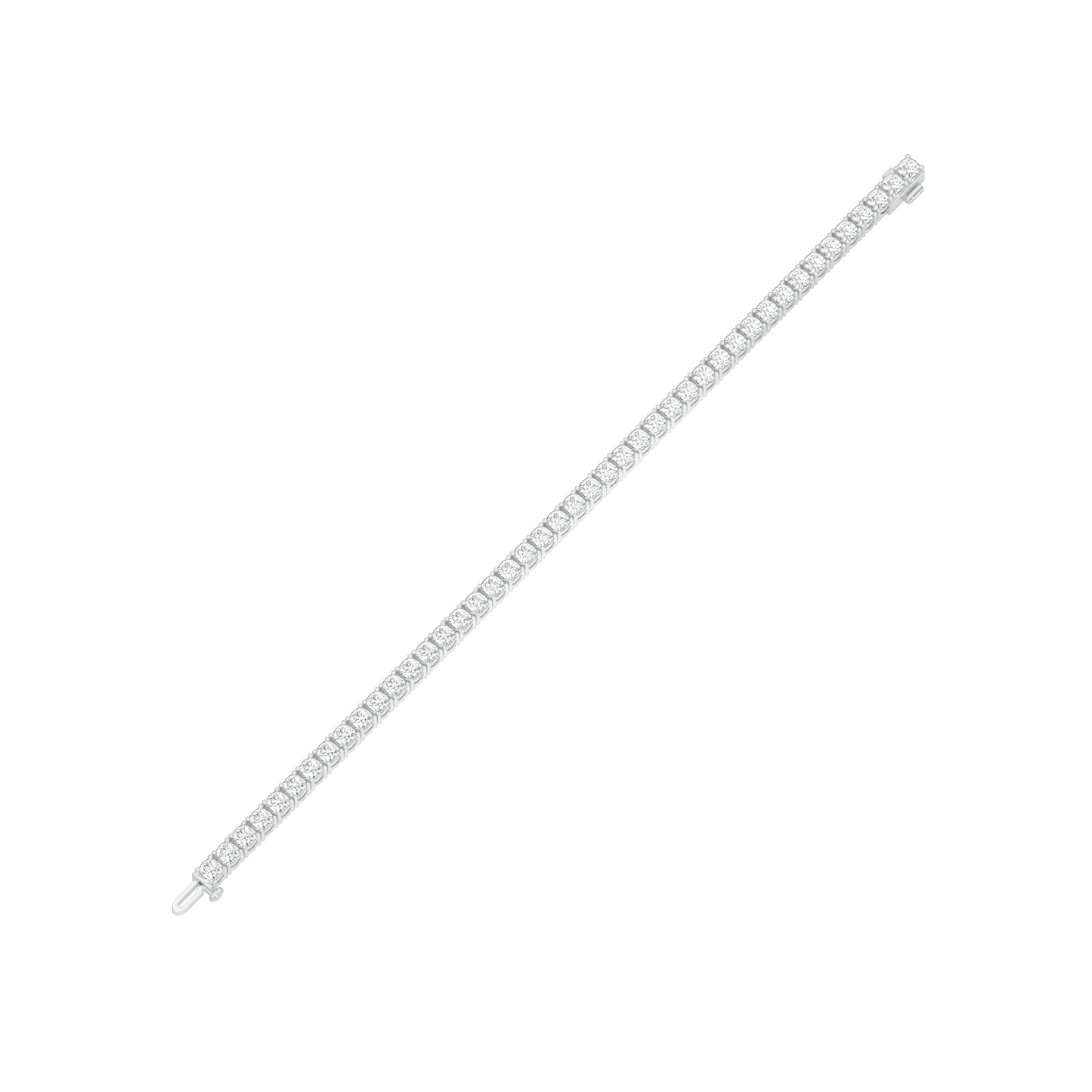 Lines of Precision Diamond Tennis Bracelet 18 KT / White Gold