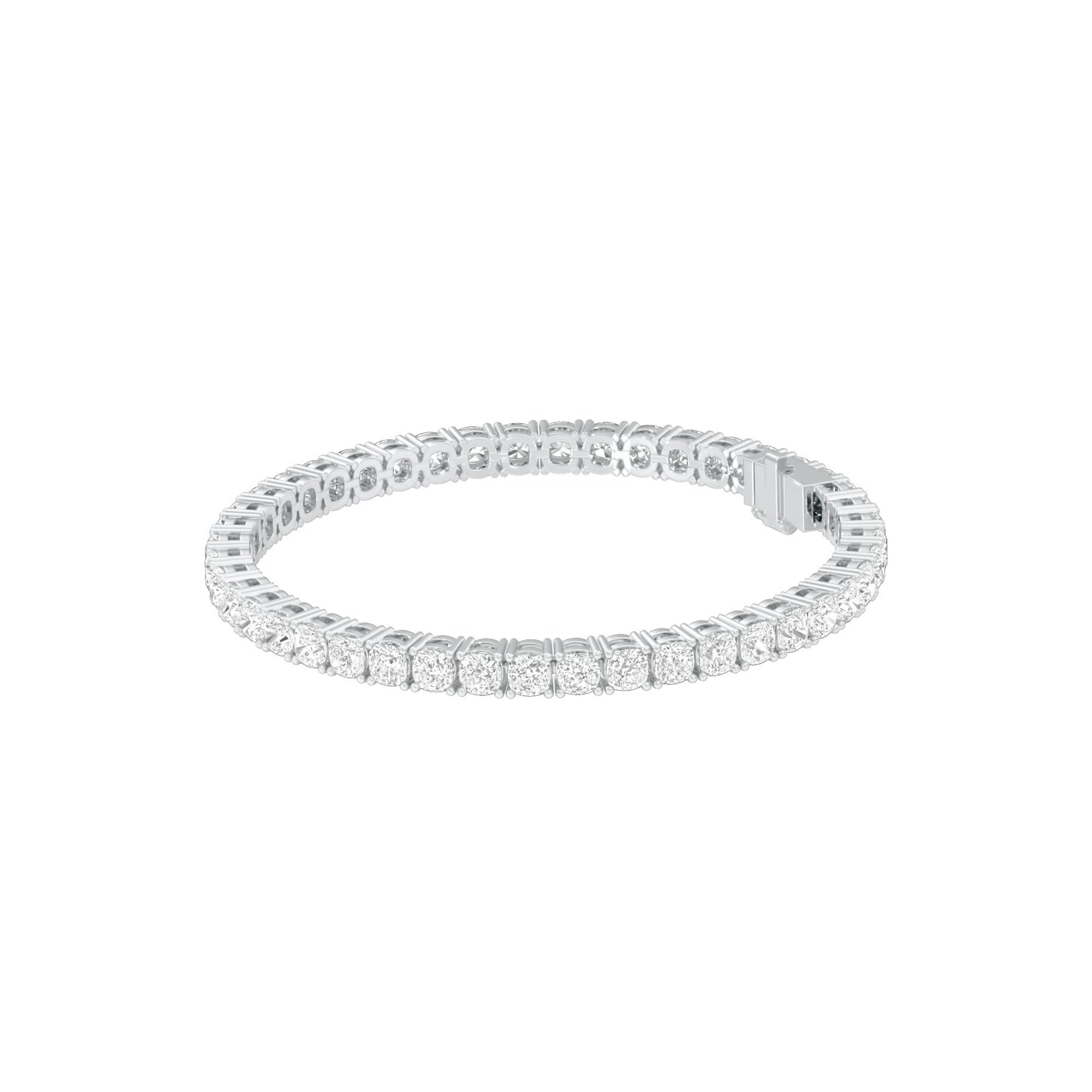Lines of Precision Diamond Tennis Bracelet 18 KT / White Gold