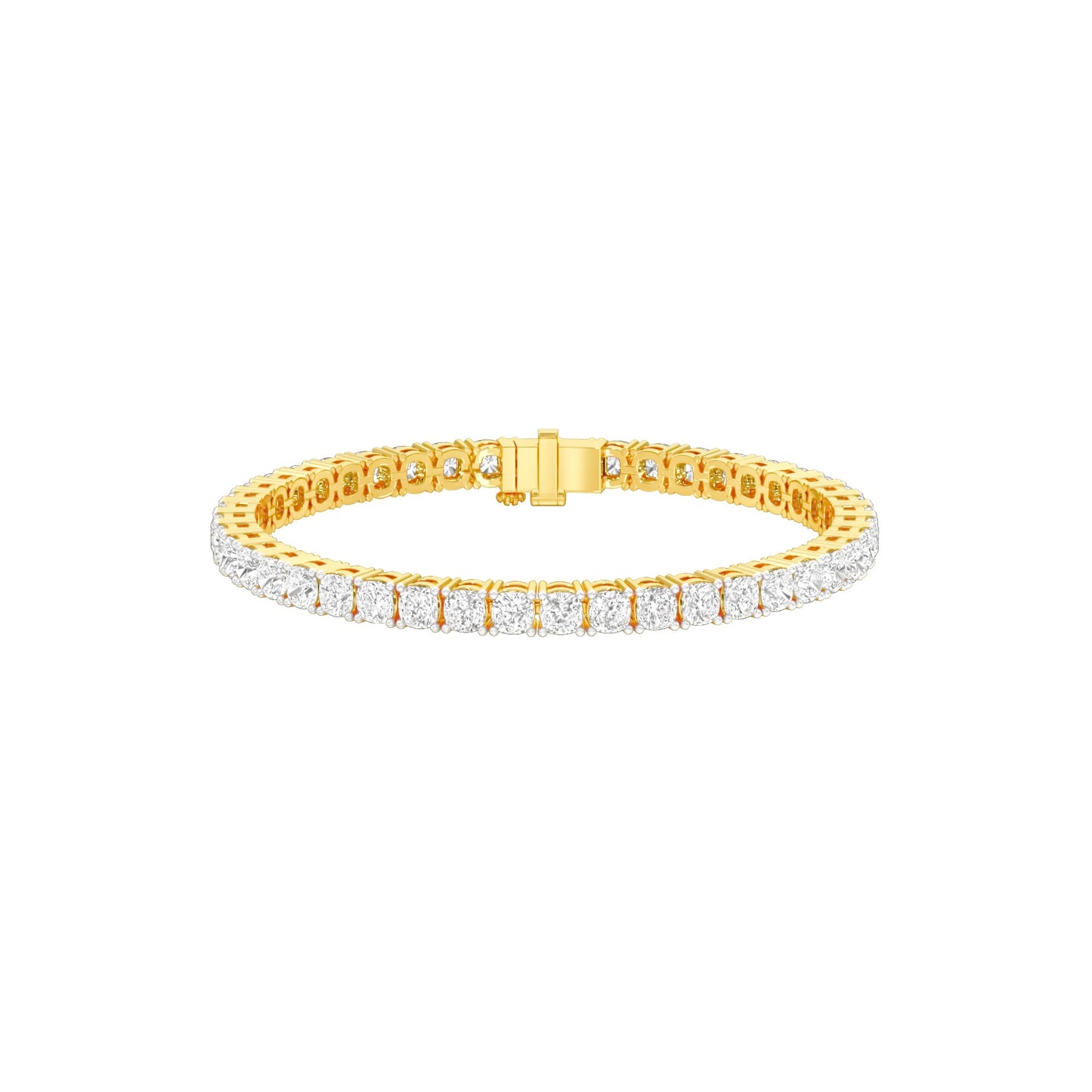 Lines of Precision Diamond Tennis Bracelet 18 KT / Yellow Gold