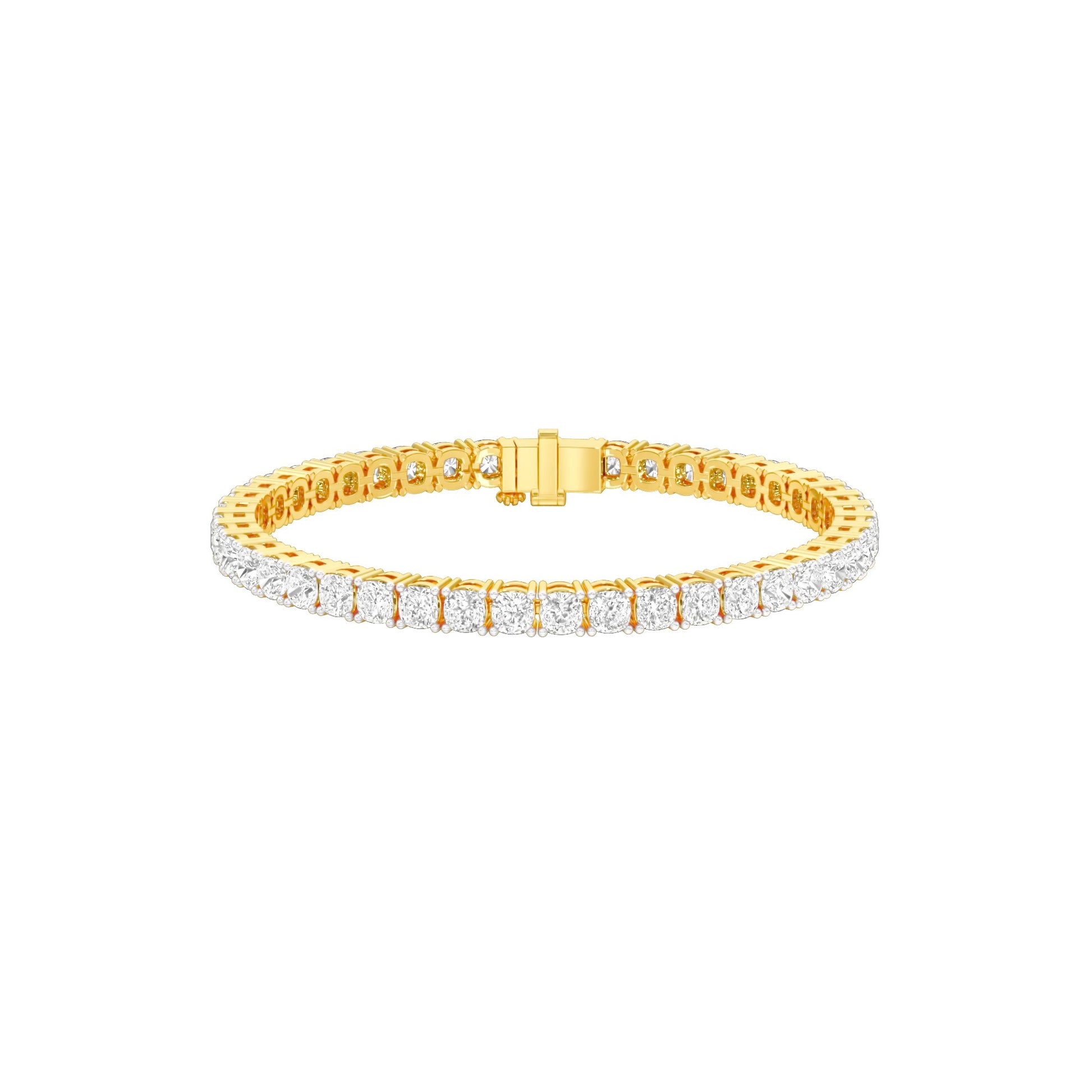 Lines of Precision Diamond Tennis Bracelet 18 KT / Yellow Gold