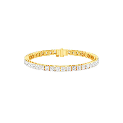 Lines of Precision Diamond Tennis Bracelet 18 KT / Yellow Gold