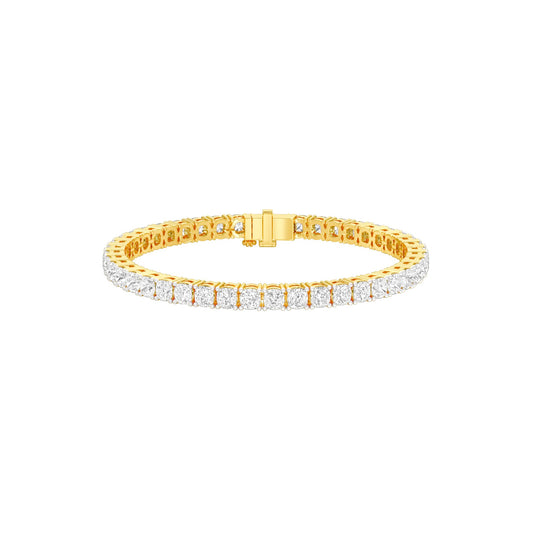 Lines of Precision Diamond Tennis Bracelet 18 KT / Yellow Gold