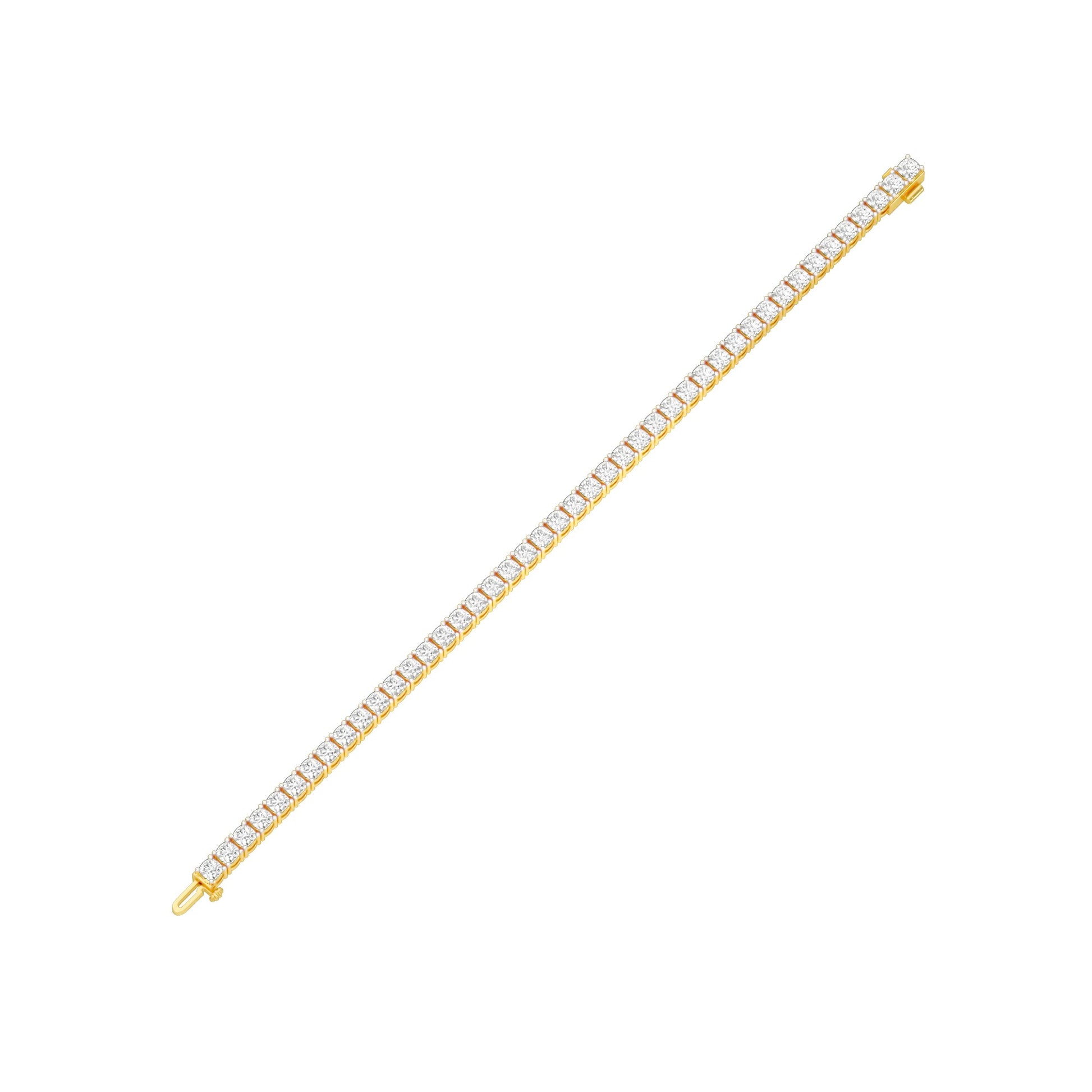 Lines of Precision Diamond Tennis Bracelet 18 KT / Yellow Gold