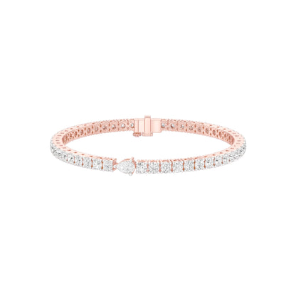 Born to Lead Diamond Tennis Bracelet 18 KT / Rose Gold