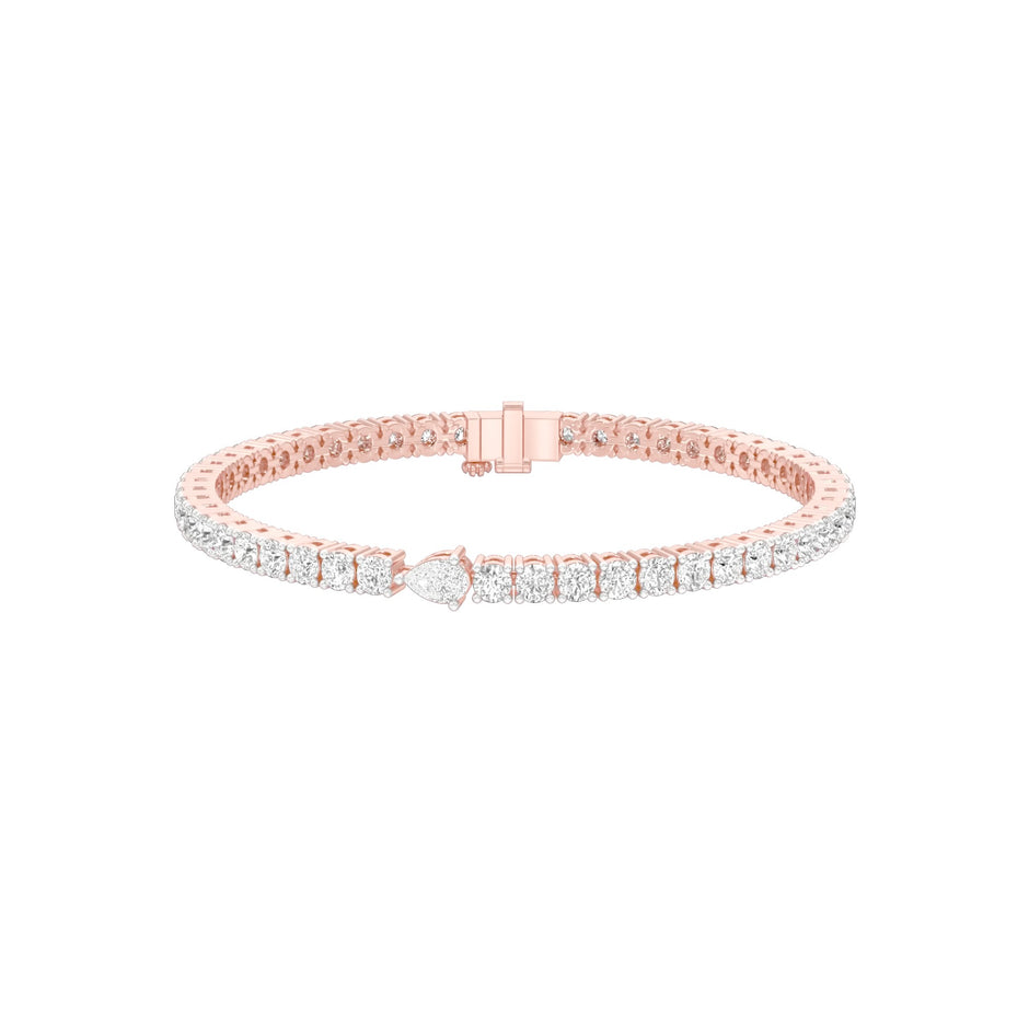 Born to Lead Diamond Tennis Bracelet 18 KT / Rose Gold